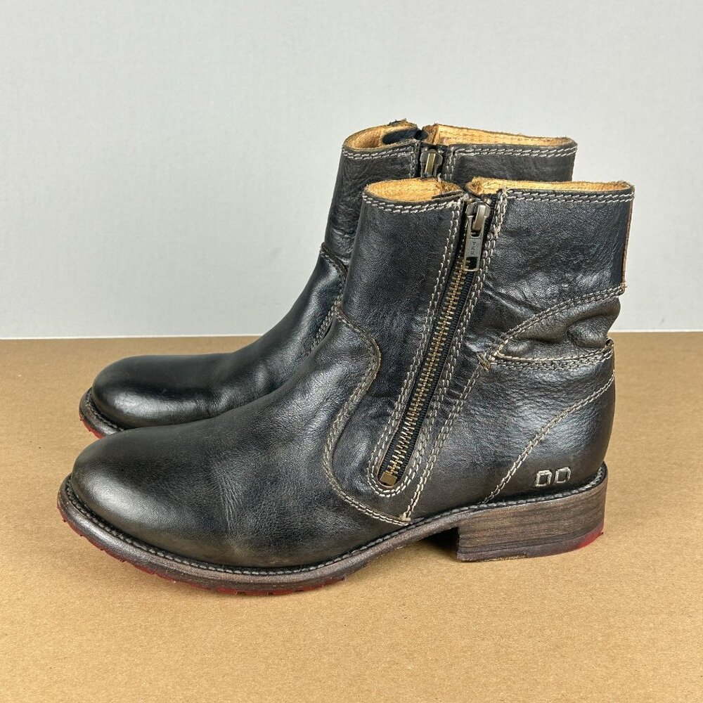 Bed Stu Black Leather Ankle Boots